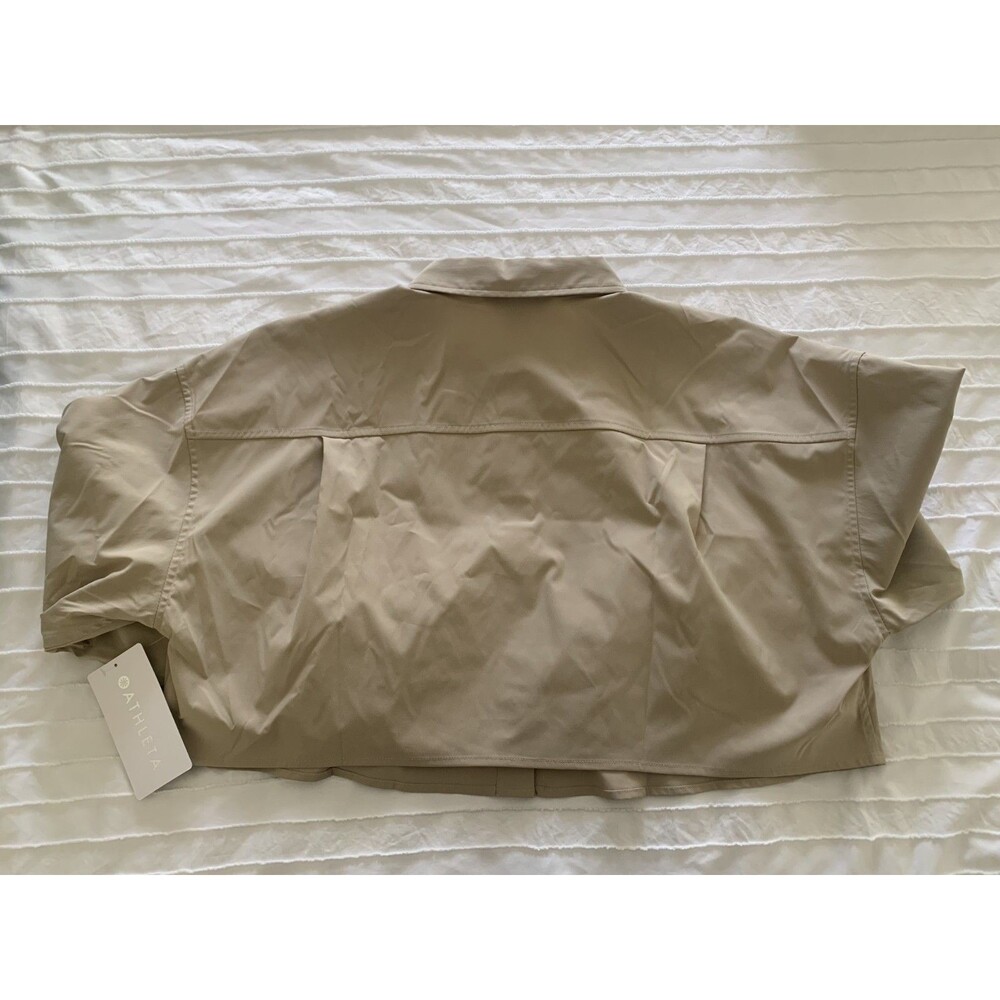 Athleta Midday Ultra Cropped Shirt Womens Large NEW Athleisure Active Streetwear - Picture 2 of 5